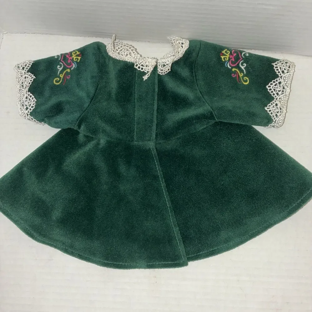 Vintage Build-A-Bear Irish Step Dancer Green Velvet Dress St. Patty’s Costume